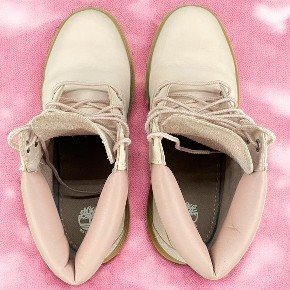Timberland Classic 6-inch Waterproof Boot Light Pink Nubuck Women Size 8.5 - Picture 5 of 10